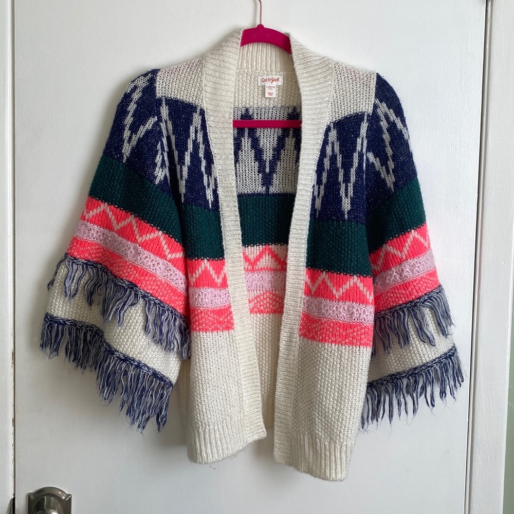 Cat & Jack girls size 10-12 open front sweater
